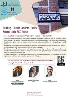 وبینار بین المللی Building Climate Resilience Health Systems in the ECO Region